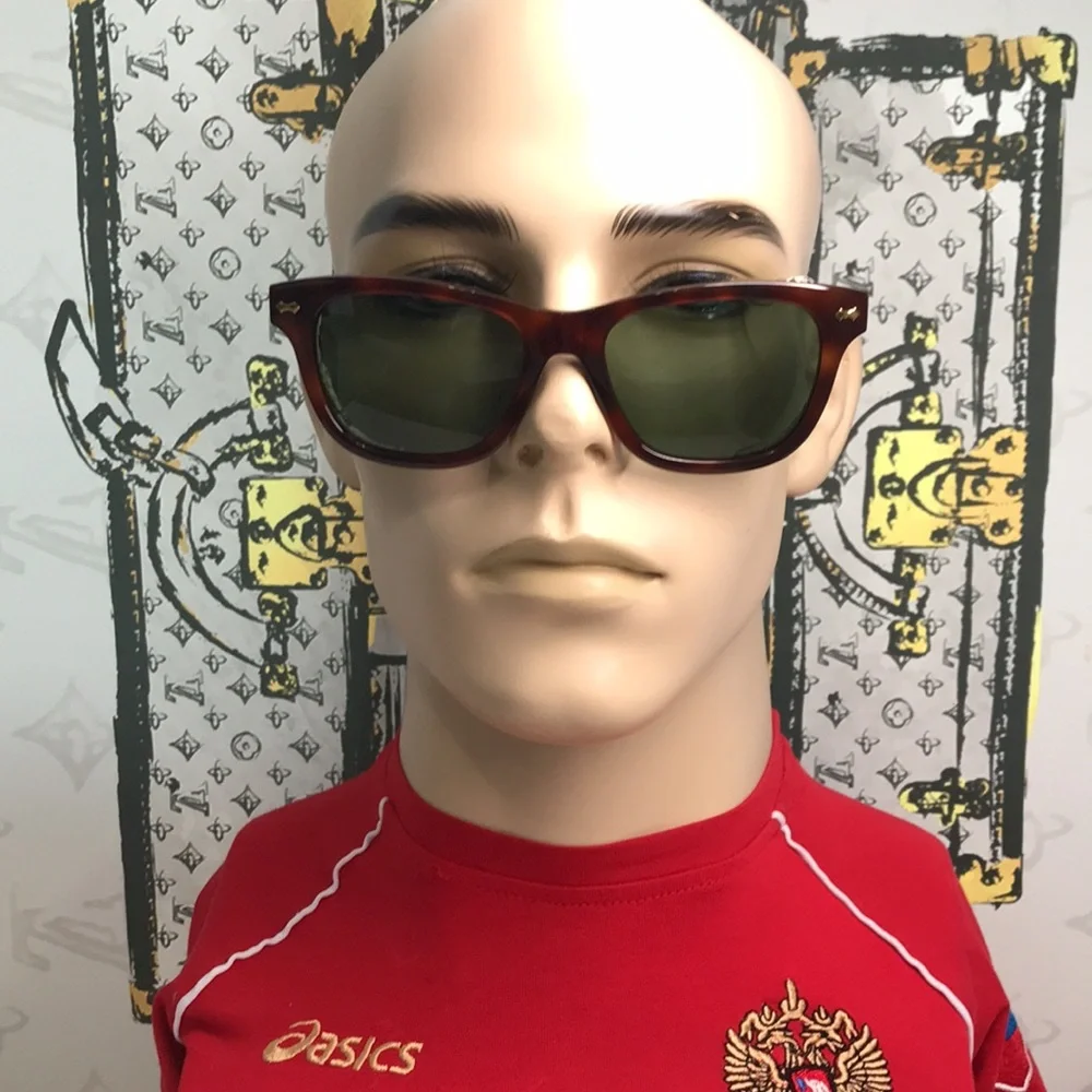 New Authentic Gucci  GG0671s 002 Tortoiseshell Sunglasses with Green Lenses